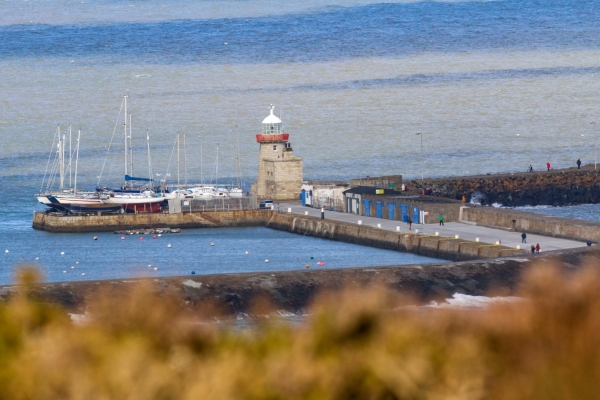 A View of Howth Harbour and the lighthouse in Dubin